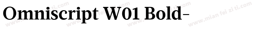Omniscript W01 Bold字体转换